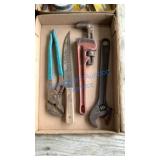 RIDGID PIPE WRENCH, CHANNELLOCK PLIERS, ADJ WRENCH