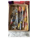 WOOD CHISELS, PLIERS, MISC