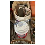 CONCRETE FINISHING TOOLS AND MUSIC COOLER