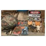 CAMO BLIND, STEEL TARGET, SIGNS, SKULLS, ETC