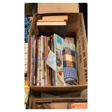 VARIOUS QUILTING BOOKS AND SMALL PIECED TOP