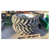 TITAN 16.9-34 TRACTOR TIRES ON POWER SLIP WHEELS