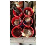 PLASTIC CANS MISC HARDWARE (6)