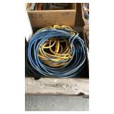 BLUE AND YELLOW EXTENSION CORDS