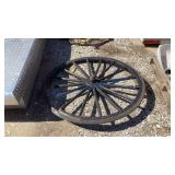 WOODEN WAGON WHEEL (BROKE SPOKES)