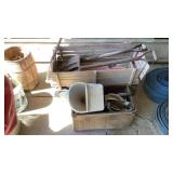 COASTER WAGON, TATER FORK, SHELF BRACKETS, TOOLS
