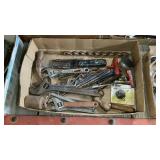 SHIP AUGER BIT, ADJUSTABLE WRENCHES, MISC TOOLS