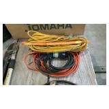 EXTENSION CORDS (3) - YELLOW, ORANGE, BLACK