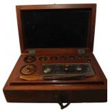 Wooden Coin Weight Scale Set with Detached Lid