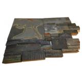 Vintage Letterpress Printing Blocks with Horse Mot