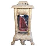 Vintage Vulcan Gas Heater with Ornamental Design,
