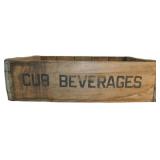 Vintage Cub Beverages Wooden Crate with Dividers,