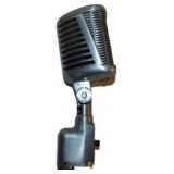 Vintage Metallic 8-Inch Dynamic Microphone with On
