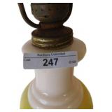 Vintage Aladdin Electric Table Lamp with Floral De