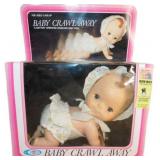 1981 Baby Crawl Away Battery-Operated Doll in 9.5x