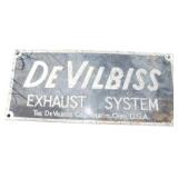 Vintage DeVilbiss Exhaust System Metal Sign, 10.75