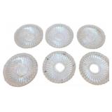 6 rystal Bobeches with Ribbed Design