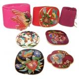 Lot of 6 Decorative Cloisonne Belt Buckles ~ Some