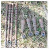 8 Wooden Furniture Legs With Claw and Ball Design