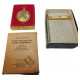 Vintage Max Factor Star Spangled Bow Compact and O