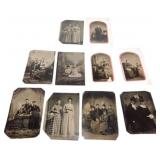Vintage Tintype Photographs Featuring Portraits an