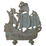 Cast Iron Door Stop in the Shape of a Ship, 11.5ï¿½1