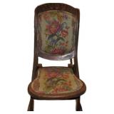 Antique Wooden Rocking Chair With Floral Upholster