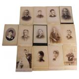 12 Vintage Cabinet Card Photographs Featuring Inst