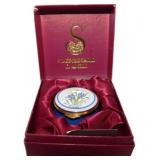 Staffordshire Enamels Lidded Trinket Box with Flor