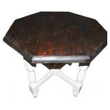Wooden Octagonal Occasional Table With Two-Tone Fi
