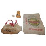 Vintage Advertising Items Including Flour Sack, Br
