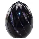 5.5-Inch Faceted Black Decorative Crystal Egg