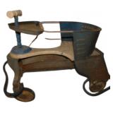 Vintage Metal and Wood Child's Ride-On Toy, Approx