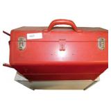 Red Metal Toolbox with Rust Inhibitor Liner, 13�18