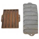 Two Vintage Cast Iron Baking Molds � Cornbread and