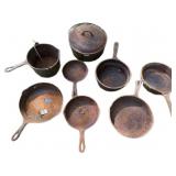 Vintage Rusted Cast Iron Cookware