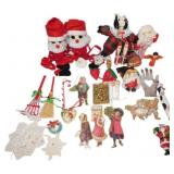Vintage Mixed Lot of Holiday Ornaments and Decorat