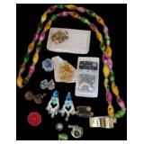 Costume Jewelry Assortment With Accessories and De
