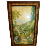R A Fox Floral Staircase Art, 20.5�12.25, Framed