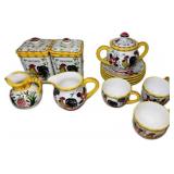 Tiago 15-Piece Hand-Painted Ceramic Kitchenware Se