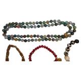 Four Beaded and Chain Necklaces in Mixed Styles an