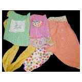 Three Handmade Aprons With Gingham, Floral, and Po