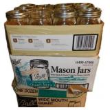 12 Ball Wide Mouth Quart Mason Jars with Lids