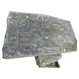 Engraved Stone Slab with Intricate Border Design