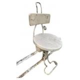 Vintage Iron and Wood Seating Apparatus with Uniqu