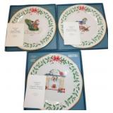 3 Lenox Annual Holiday Collector's Plates (1991-19