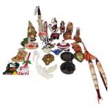 Holiday Ornaments, Various Designs and Materials