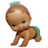 Vintage Lamb-Themed Light and Crawling Baby Doll w