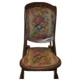 Antique Wooden Rocking Chair With Floral Upholster