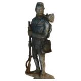 23.5-Inch Metal Soldier Wall Hanging with Rifle an